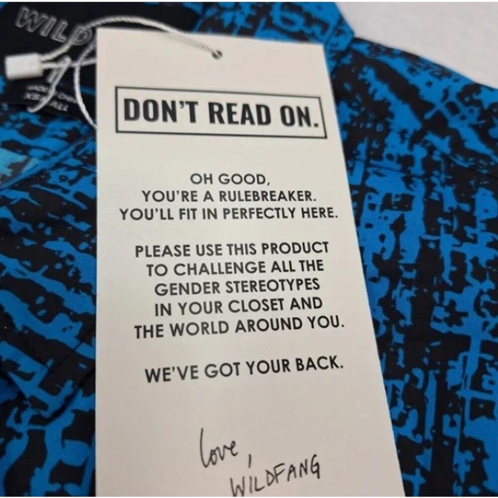 Wildfang The Essential Button Up, Blue Weave, Deadstock, Unisex Size XS, NWT - Picture 3 of 6